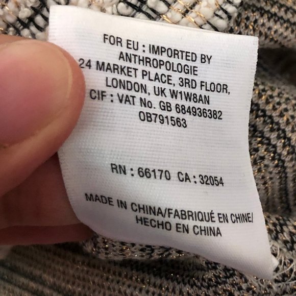 Anthropologie Postmark Tweed Style Blouse Medium - Picture 9 of 9